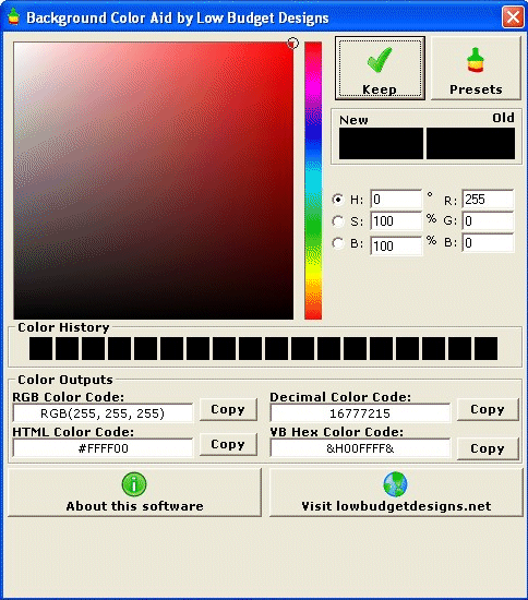 Background Color Aid Screenshot